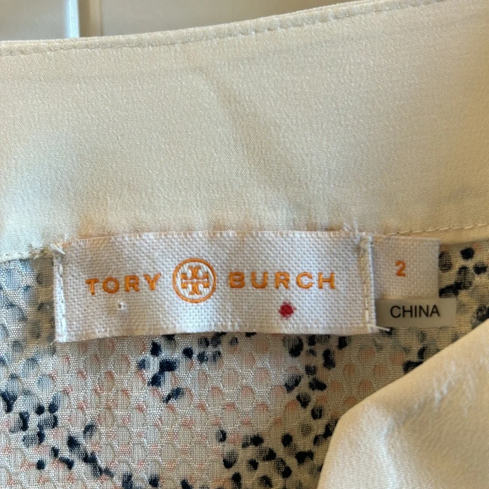 Tory Burch Dahlia Silk Jacquard Tunic size 2